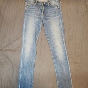 Vince Size 28 Women Light Wash Mid Rise Straight‎ Leg Denim Blue Jeans $289 MSRP